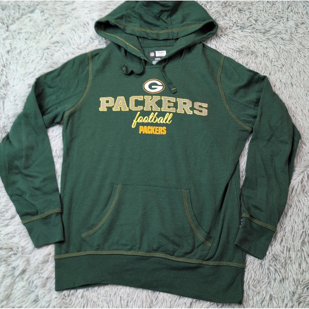 Green Bay Packers Sweatshirt Womens M Green Hoodie NFL Team Apparel Athletic